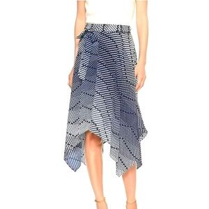 Banana Republic Factory Handkerchief Skirt Blue & White Polka Dot Women’s Size 2
